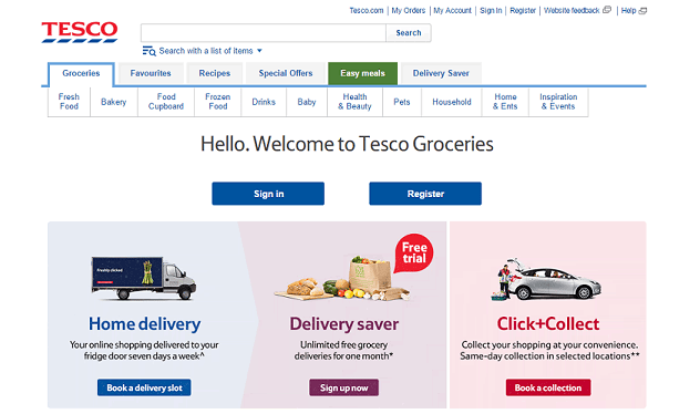 Save Money at Tesco  Grocery Home Shopping  with Cashback 